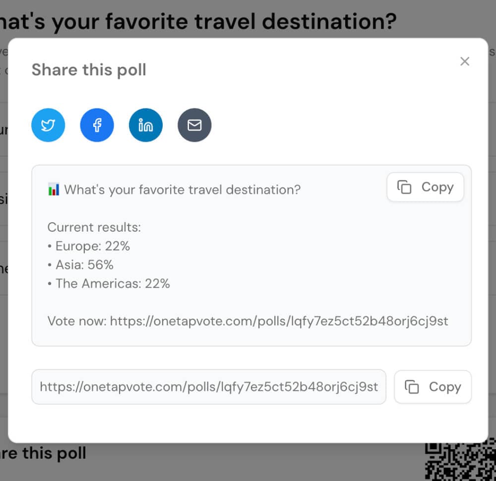 Share poll and results